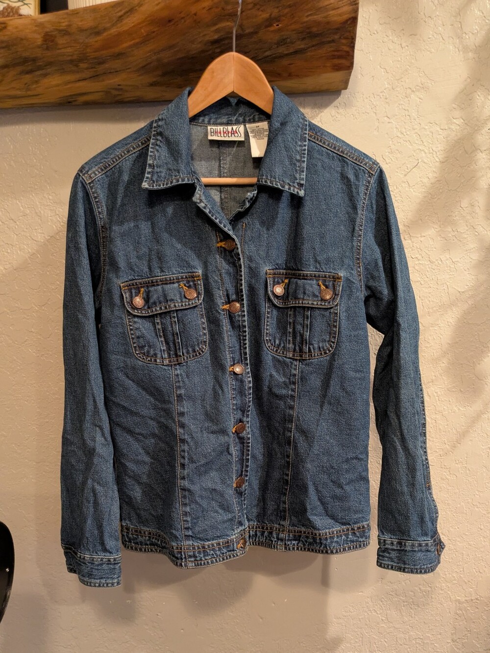 Bill Blass Vintage Denim Jacket in Medium Blue
